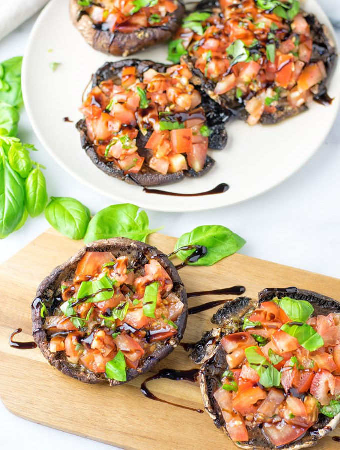 Portobello Mushroom Bruschetta | #vegan #glutenfree #contentednesscooking