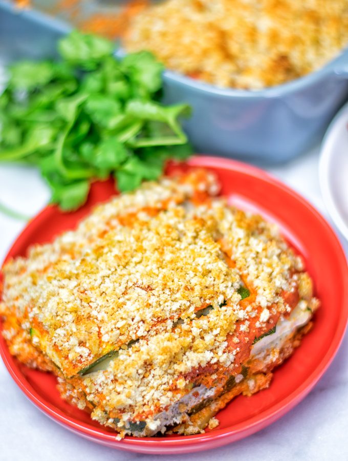 Vegan Ricotta Zucchini Casserole | #vegan #glutenfree #plantbased #soyfree #contentednesscooking
