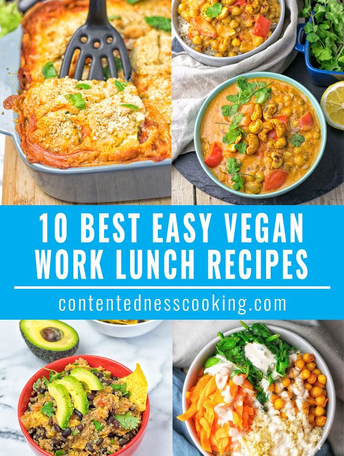10 Best Easy Vegan Work Lunch Recipes | #vegan #glutenfree #plantbased #dairyfree #contentednesscooking