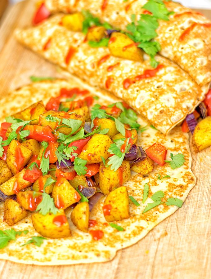 Spicy Potato Breakfast Pancakes | #vegan #glutenfree #contentednesscooking #plantbased #dairyfree