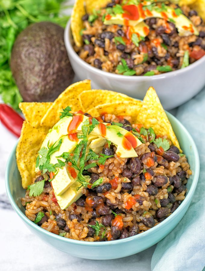 Vegetarian BBQ Burrito Bowl | #vegan #glutenfree #contentednesscooking #plantbased #dairyfree