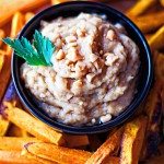 Wasabi Fries with Coconut Peanut Hummus #vegan #glutenfree www.contentednesscooking.com