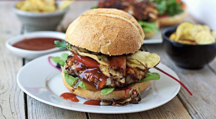 Vegan Buffalo Burger - Contentedness Cooking