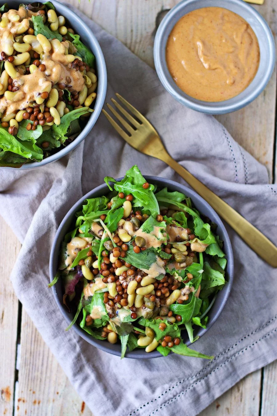 Ensalada alta en proteínas