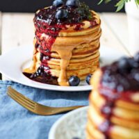 Vegan Pancakes #vegan #glutenfree www.contentednesscooking.com