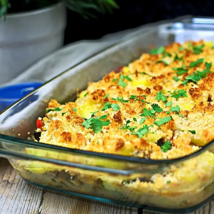 Vegan Potato Casserole #vegan #casserole | contentednesscooking.com