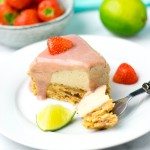 Raw Vegan Strawberry Peanut Butter Cheesecake | #vegan #glutenfree www.contentednesscooking.com