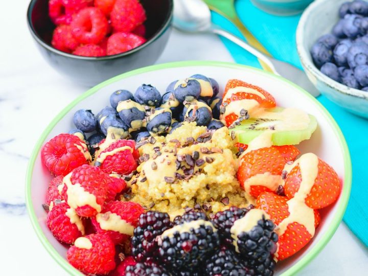 Breakfast shop fruit bowl