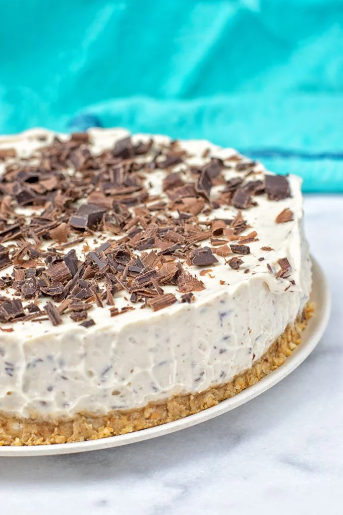Closeup on Stracciatella Cream Pie