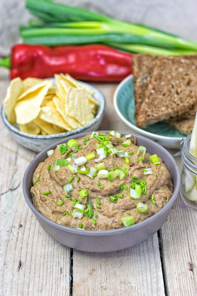 Vegan Pate with Lentils in a bowl.
