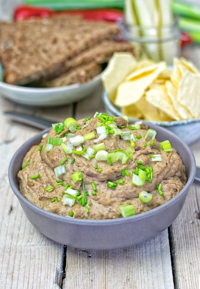 Closeup of Vegan Pate with Lentils 