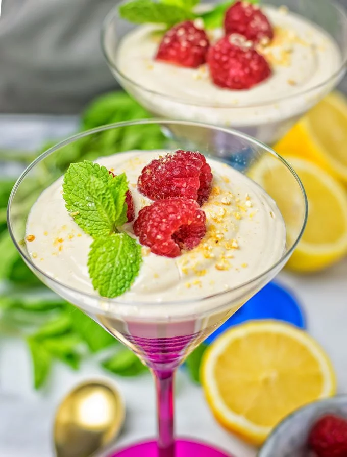 Lemon Cheesecake Mousse | #vegan #glutenfree www.contentednesscooking.com