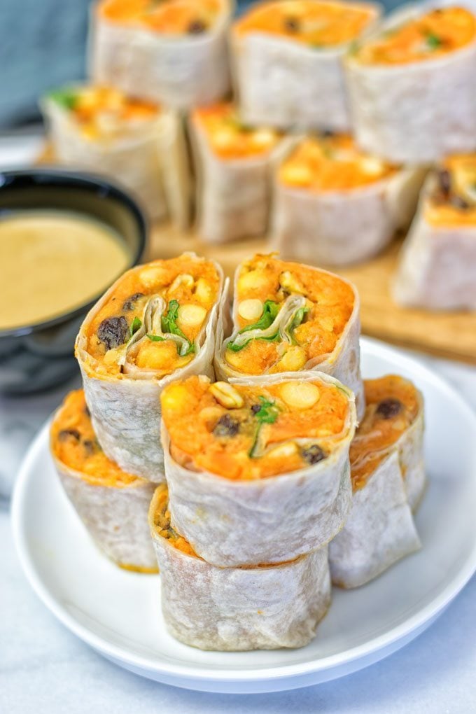 Thai Green Curry Samosa Pinwheels.