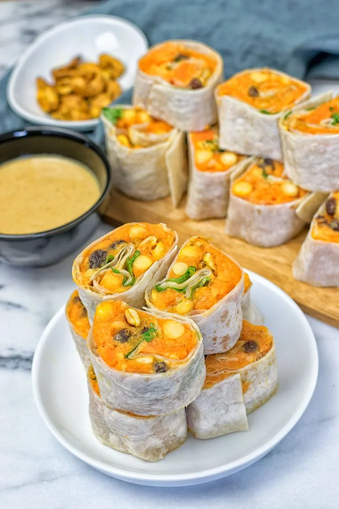 Thai Green Curry Samosa Pinwheels.