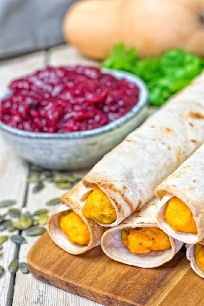 Pumpkin Vegan Cream Cheese Taquitos