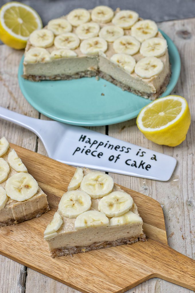 Lemon Banana Cream Pie | #vegan #glutenfree #contentednesscooking