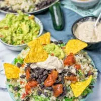 Mexican Fiesta Cauliflower Rice | #vegan #glutenfree #contentednesscooking