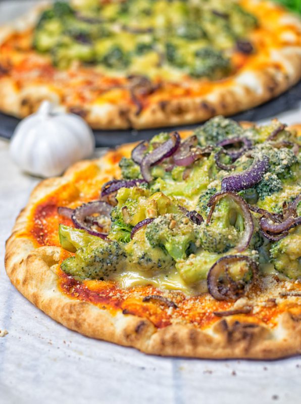 Broccoli Cheese Vegan Pizza Contentedness Cooking