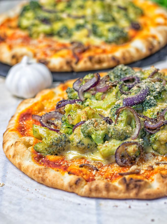 Closeup of the Broccoli topping