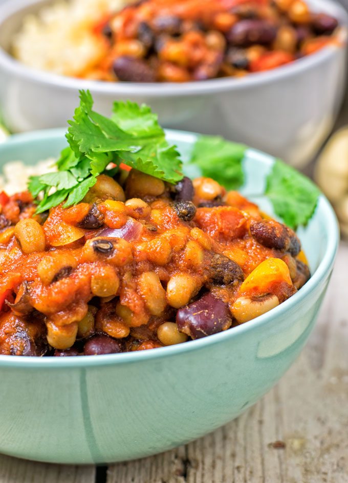 Lentil Three Bean Chili.