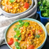 Lentil Chickpea Yellow Curry | #vegan #glutenfree #contentednesscooking