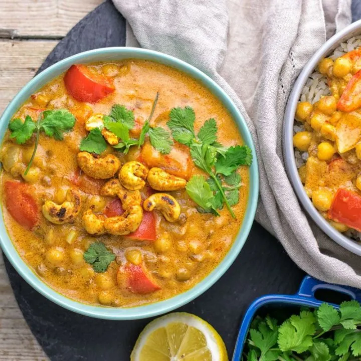 Lentil Chickpea Yellow Curry | #vegan #glutenfree #contentednesscooking