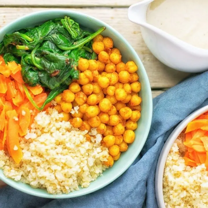 Cauliflower Rice Buddha Bowl | #vegan #glutenfree #contentednesscooking