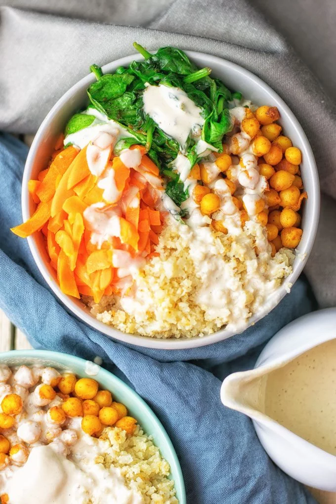 Cauliflower Rice Buddha Bowl | #vegan #glutenfree #contentednesscooking