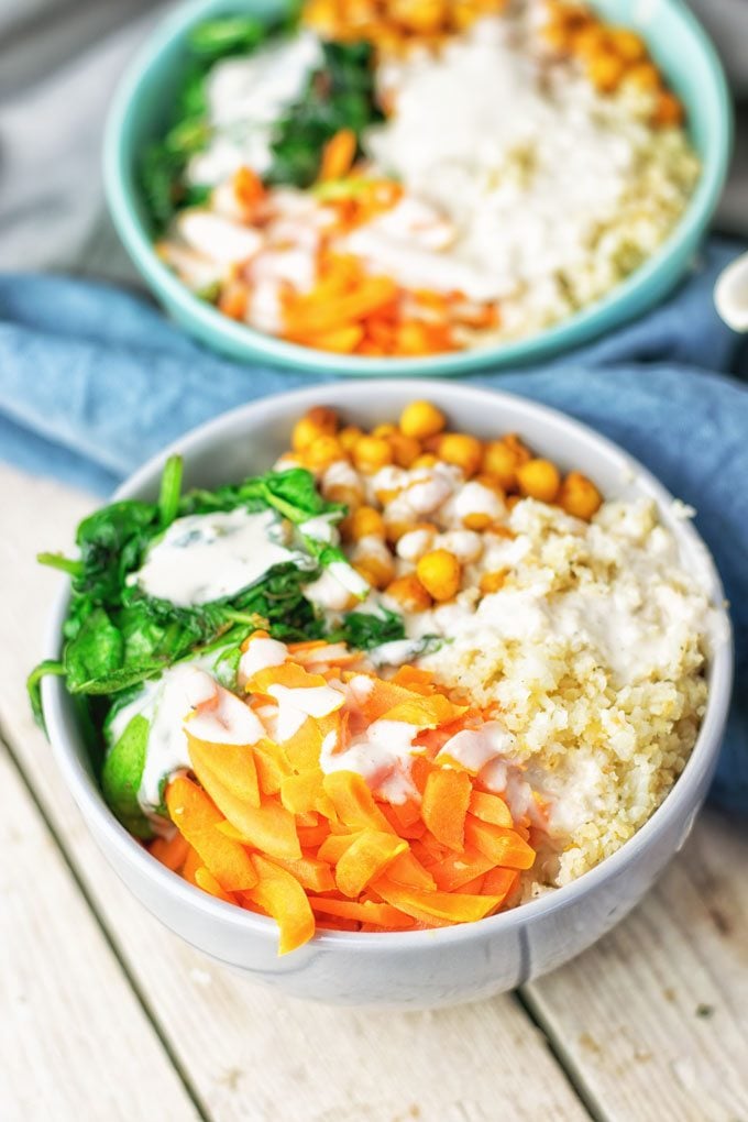 Cauliflower Rice Buddha Bowl | #vegan #glutenfree #contentednesscooking