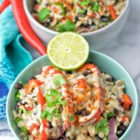 Healthy Mexican Cheese Rice | #vegan #glutenfree #contentednesscooking