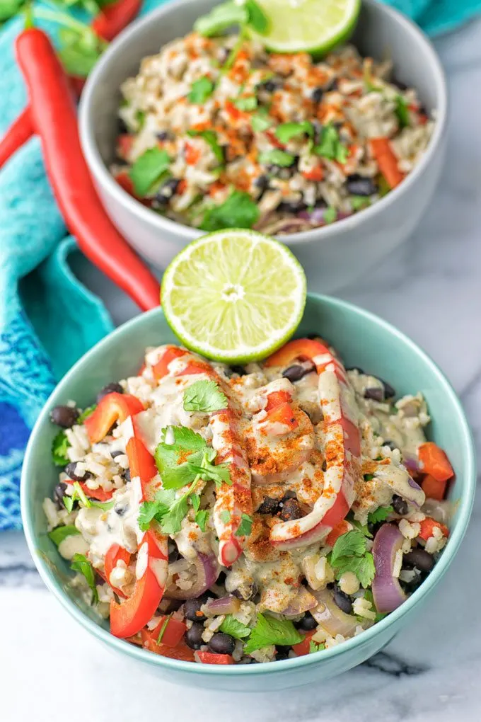 Healthy Mexican Cheese Rice | #vegan #glutenfree #contentednesscooking