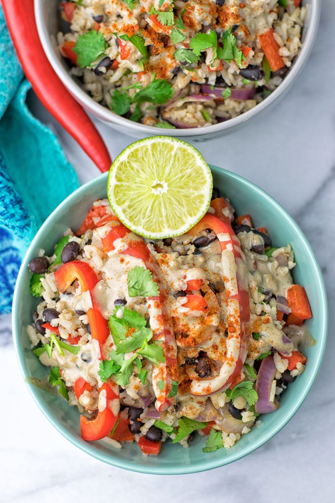 Healthy Mexican Cheese Rice | #vegan #glutenfree #contentednesscooking