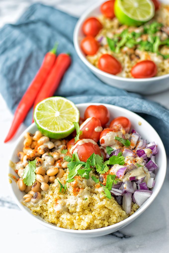 Mexican Fiesta Quinoa Salad | #vegan #glutenfree #contentednesscooking