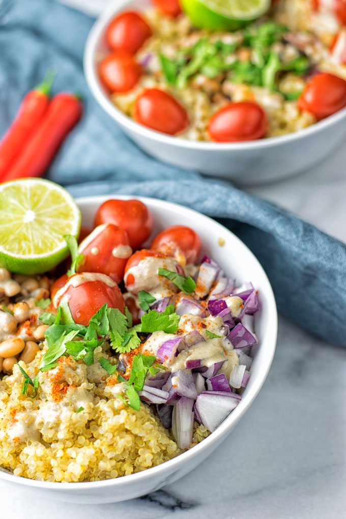 Mexican Fiesta Quinoa Salad | #vegan #glutenfree #contentednesscooking