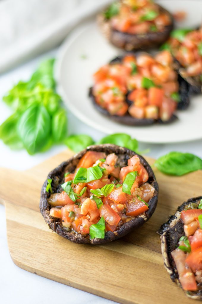 Portobello Mushroom Bruschetta | #vegan #glutenfree #contentednesscooking