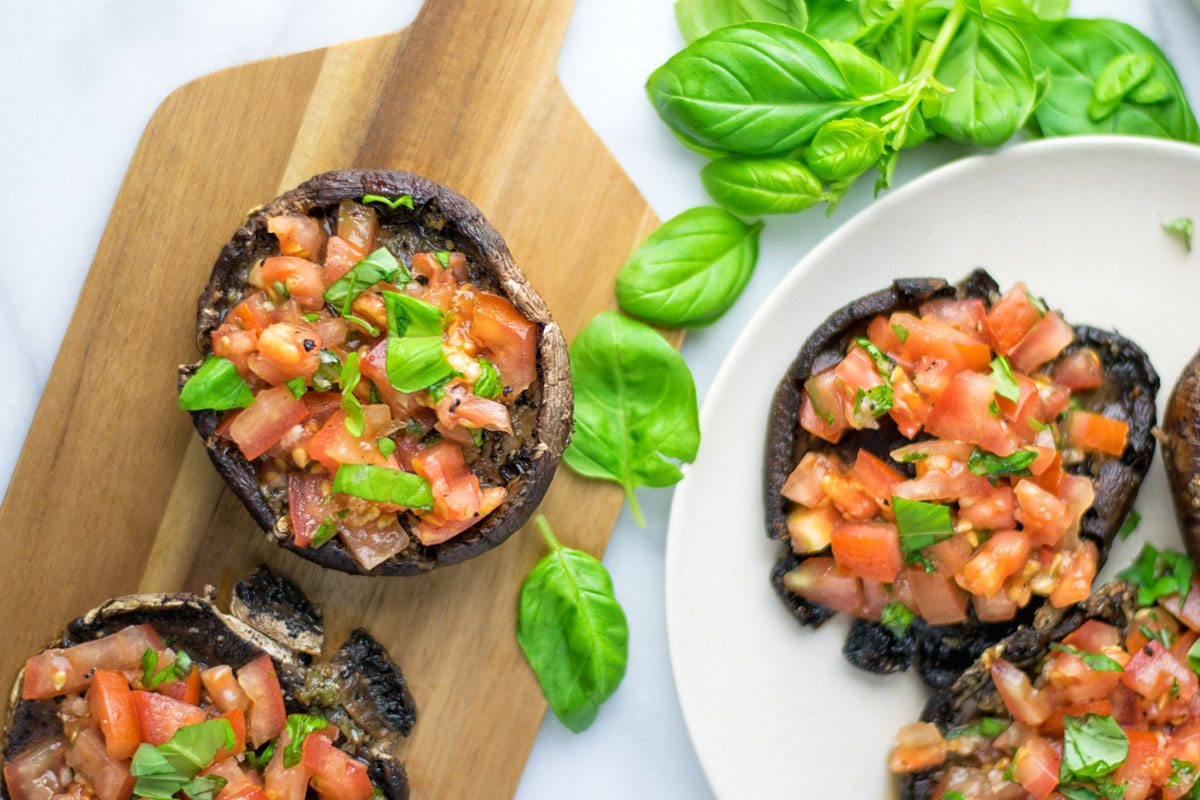 Portobello Mushroom Bruschetta | #vegan #glutenfree #contentednesscooking