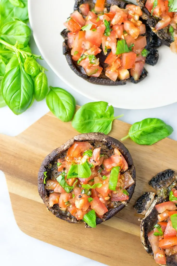 Portobello Mushroom Bruschetta | #vegan #glutenfree #contentednesscooking