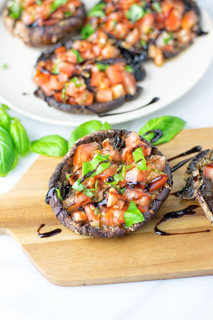 Portobello Mushroom Bruschetta | #vegan #glutenfree #contentednesscooking