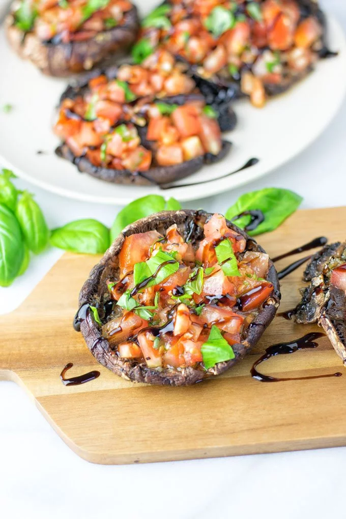 Portobello Mushroom Bruschetta | #vegan #glutenfree #contentednesscooking