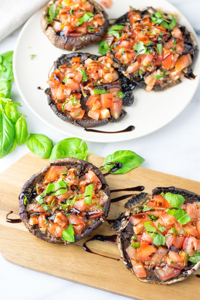 Portobello Mushroom Bruschetta | #vegan #glutenfree #contentednesscooking