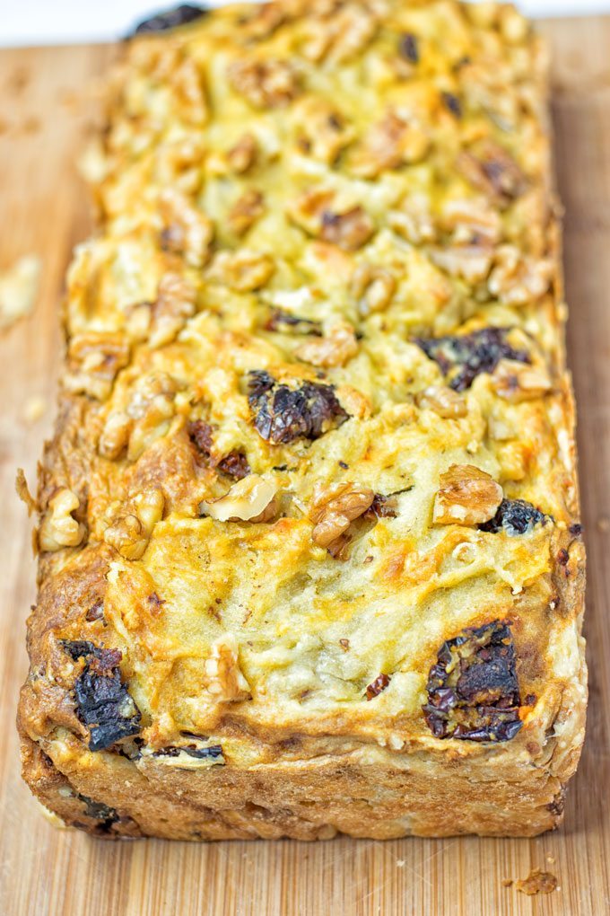 A full loaf of the Sun Dried Tomato Garlic Bread.