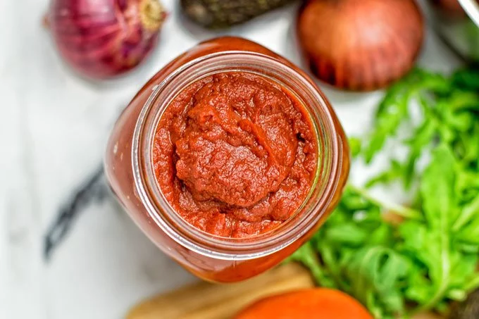 Top view on the Buffalo Homemade BBQ Sauce.