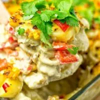 Mexican Street Corn Potato Casserole | #vegan #glutenfree #contentednesscooking #plantbased