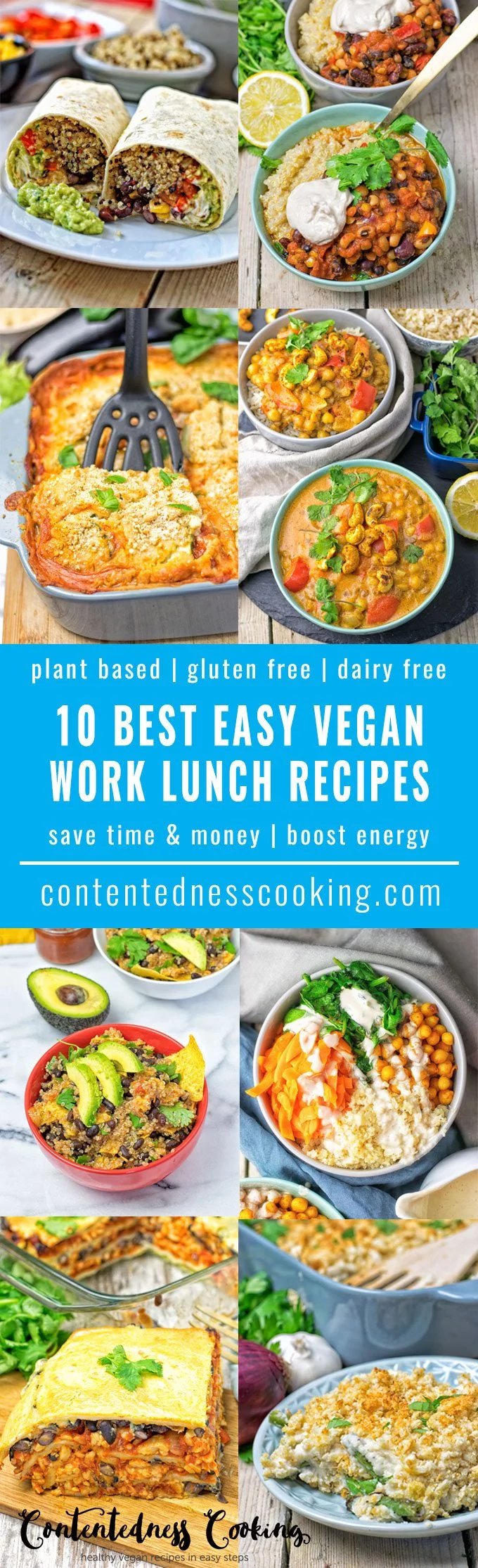 10 Best Easy Vegan Work Lunch Recipes | #vegan #glutenfree #plantbased #dairyfree #contentednesscooking