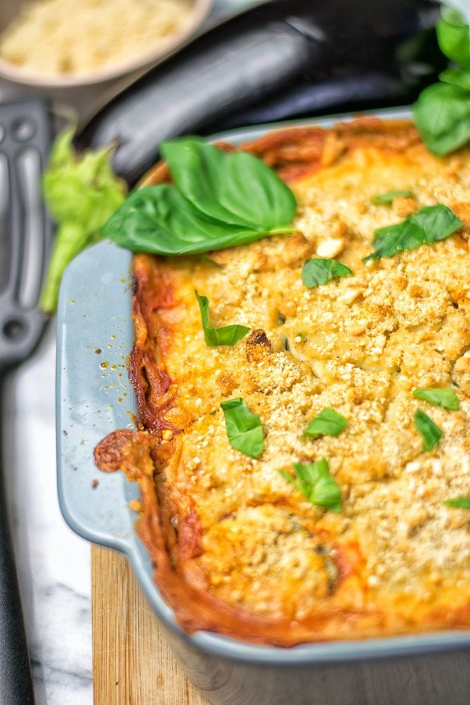 Eggplant Parmesan Zucchini Casserole.