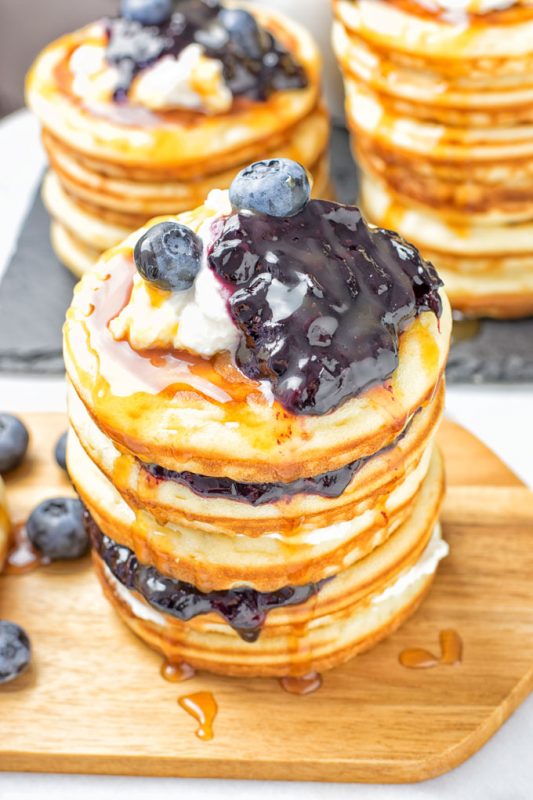 Vegan Ricotta Blueberry Pancakes 