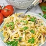 Roasted Garlic Carbonara Sauce | #vegan #glutenfree #contentednesscooking #plantbased #dairyfree