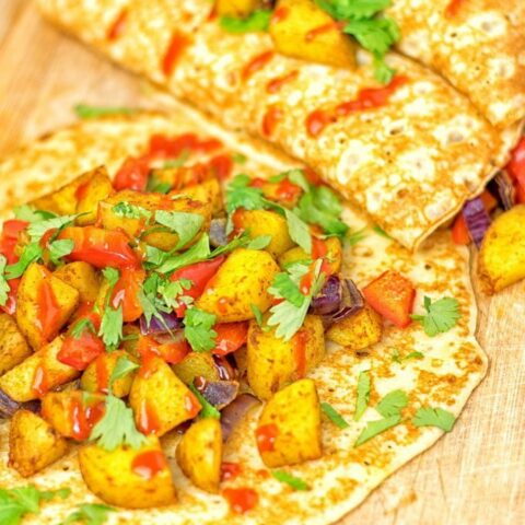 Spicy Potato Breakfast Pancakes | #vegan #glutenfree #contentednesscooking #plantbased #dairyfree
