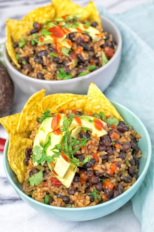 Vegetarian BBQ Burrito Bowl.