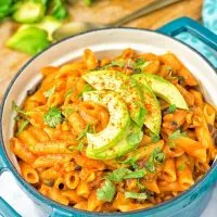 Vegetarian Fajita Pasta | #vegan #glutenfree #contentednesscooking #plantbased #dairyfree